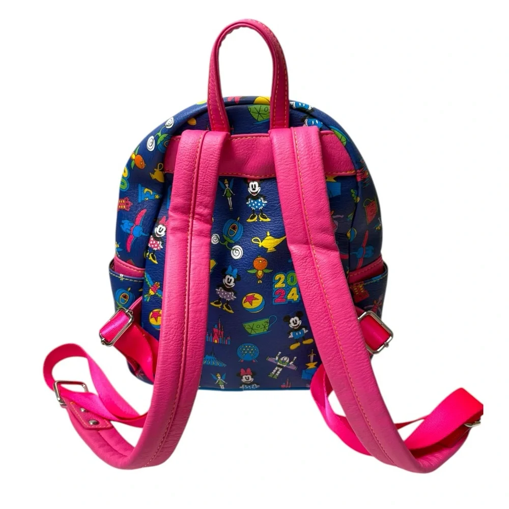 2024 Disney Parks Loungefly Dated Figment Orange Bird Mickey Epcot Mini Backpack